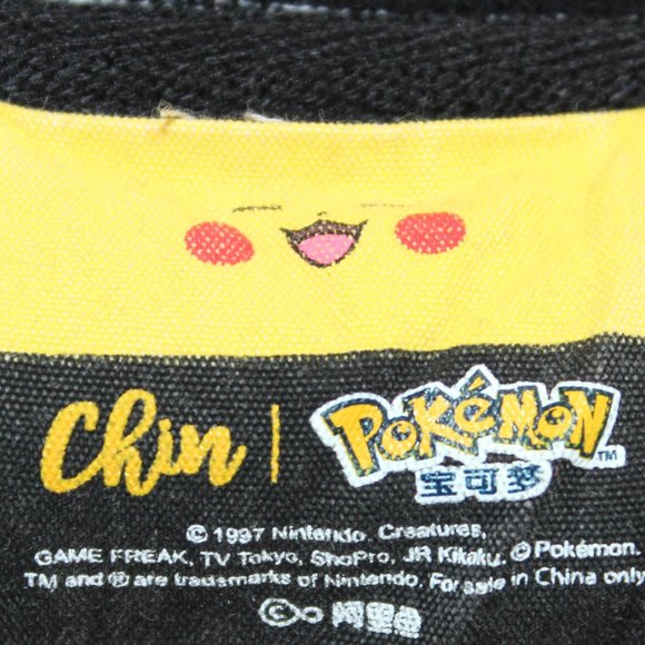 Pokemon Black White Striped Sweater RARE Vintage 1997 Women's - Picture 8 of 8